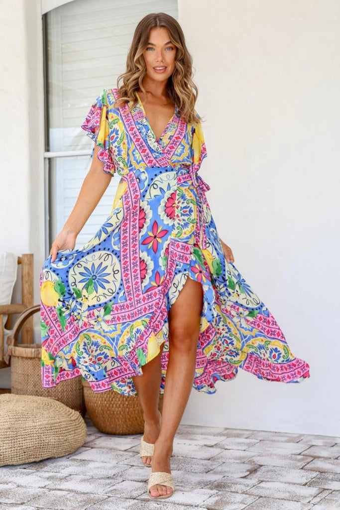 Ava shop wrap dress